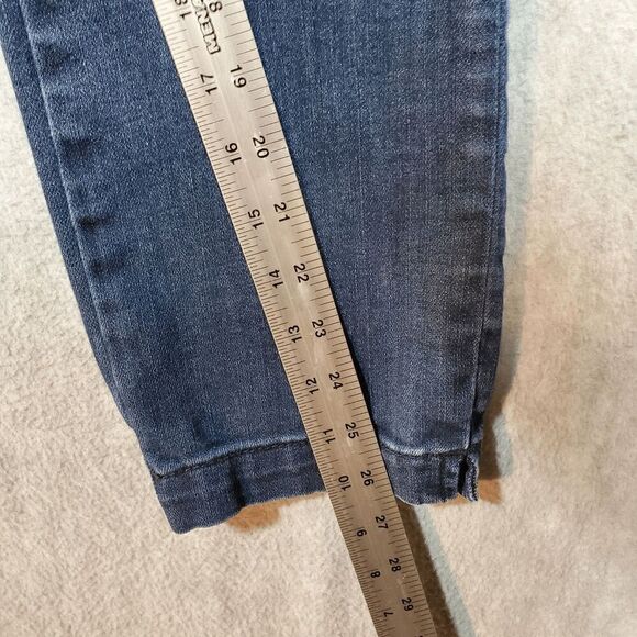 Anthropologie Leggings Womens 27 Blue Denim Straight Leg High Rise Jean - Picture 6 of 11